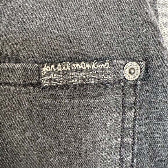 VIntage 7 For All Mankind The Trouser Dark Grey Stretch Low Rise Wide Leg Jeans - Picture 7 of 15